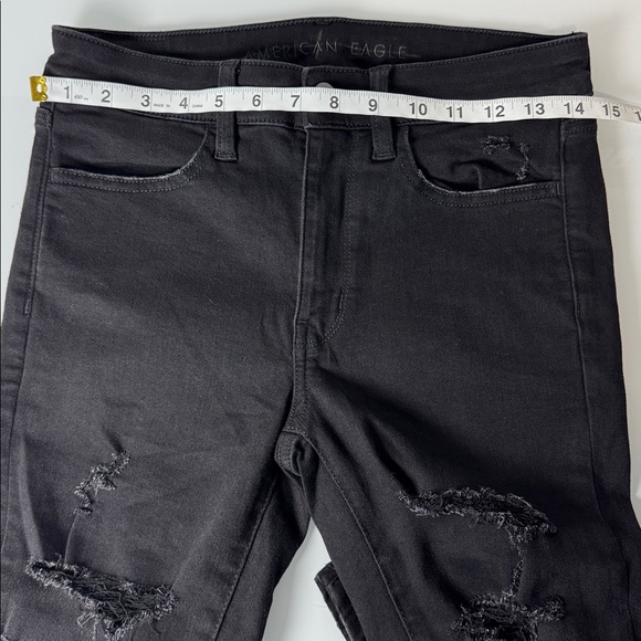 American Eagle black high rise jeggings size 4 NWOT - Picture 10 of 12